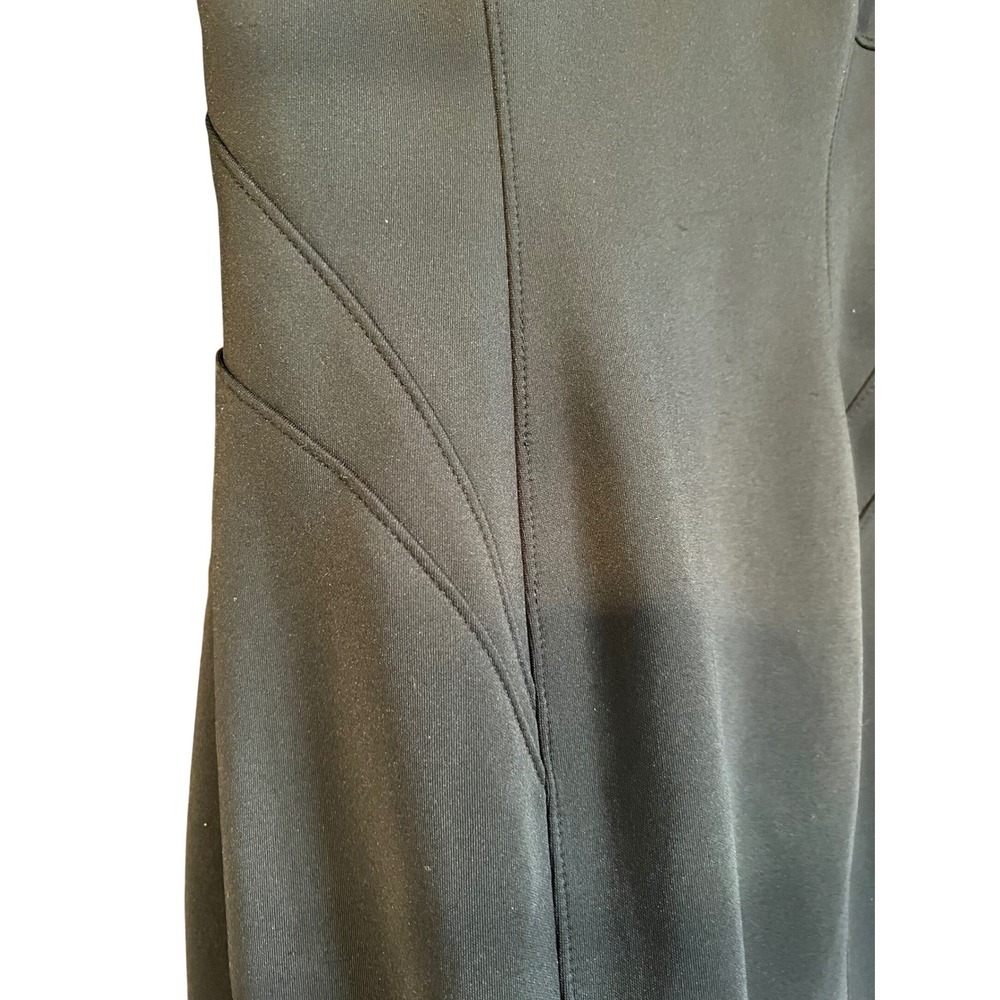 Guess‎ Black Bow Back Cutout Mini Dress Size 4 Bodycon LBD Scuba Sleeveless - Picture 14 of 15